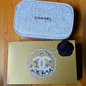 Chanel beauty cosmetics bag